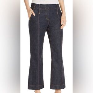 Tory Burch Cropled Flare Jeans Resin Rinse